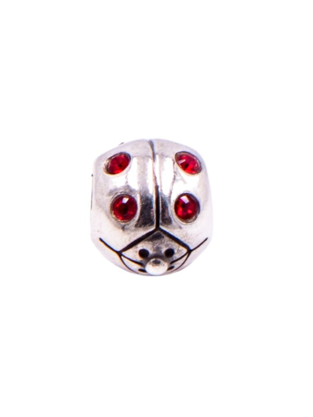 Chamilia Ladybug Sterling Silver Red Swarovski Crystal Charm Bead